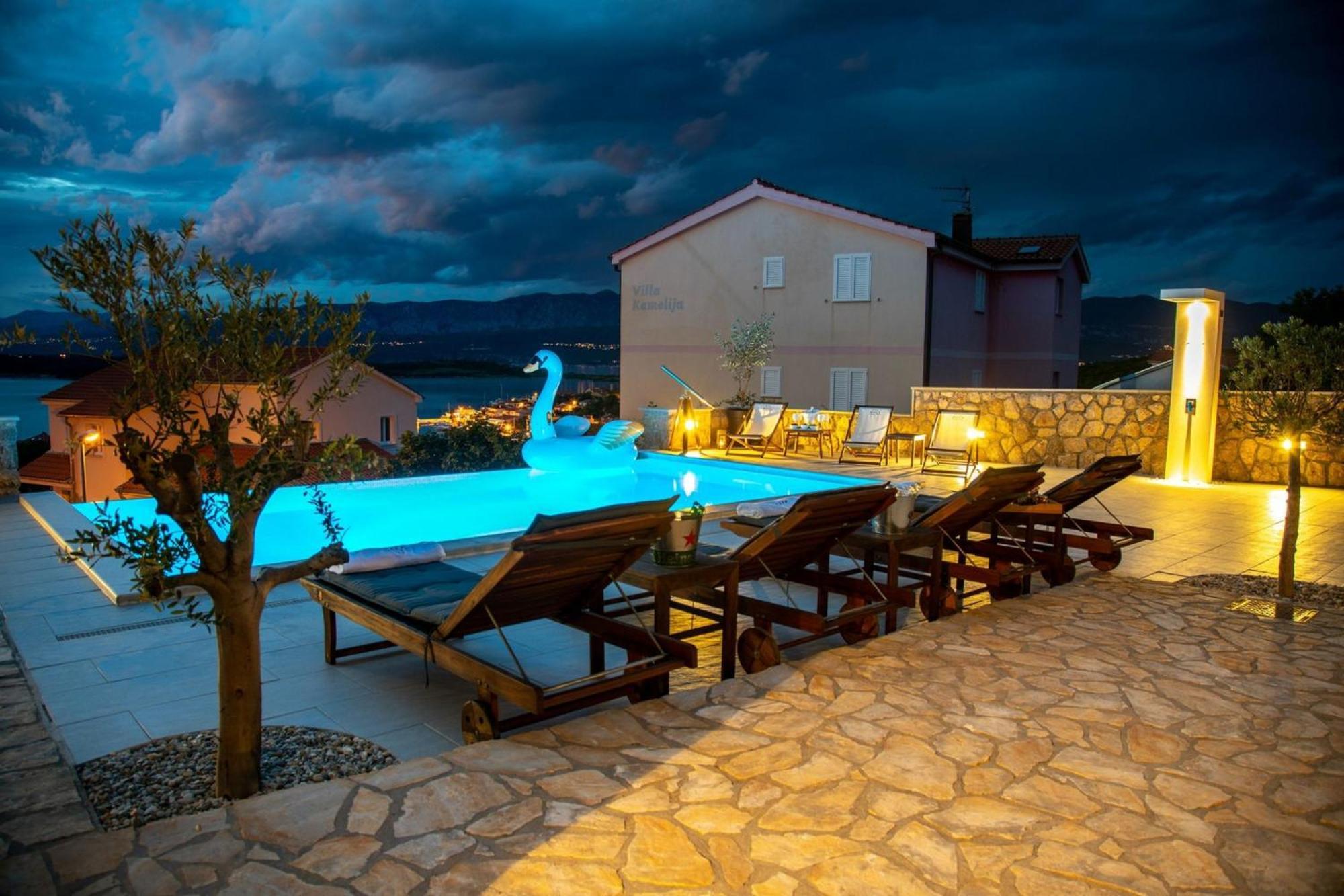 Luxury Villa Allen With Pool Klimno Bilik gambar